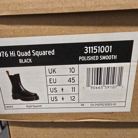 Dr. Martens 2976 Hi Quad Squared Platform Boot 31151001 Mens Size 11 US NEW - Picture 11 of 11